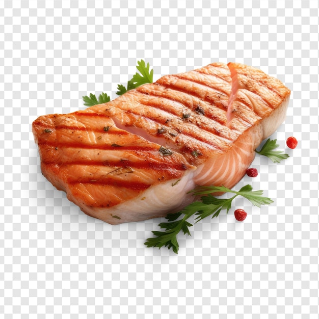 PSD ein fotorealistisches bild eines fischsteaks auf transparentem hintergrund psd