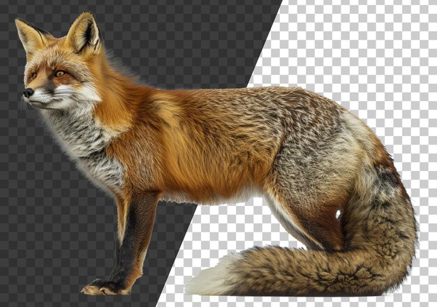 PSD ein fuchs steht png