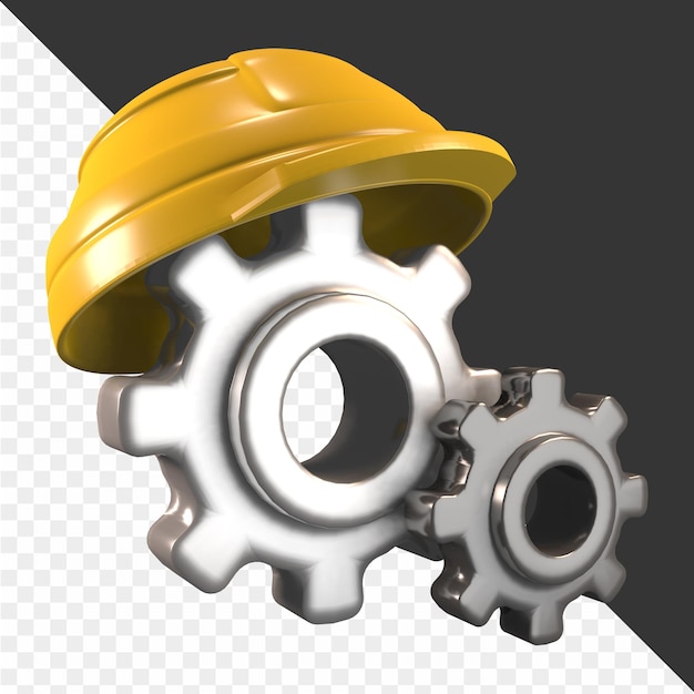 ein gelber Helm mit einem gelben Helm darauf