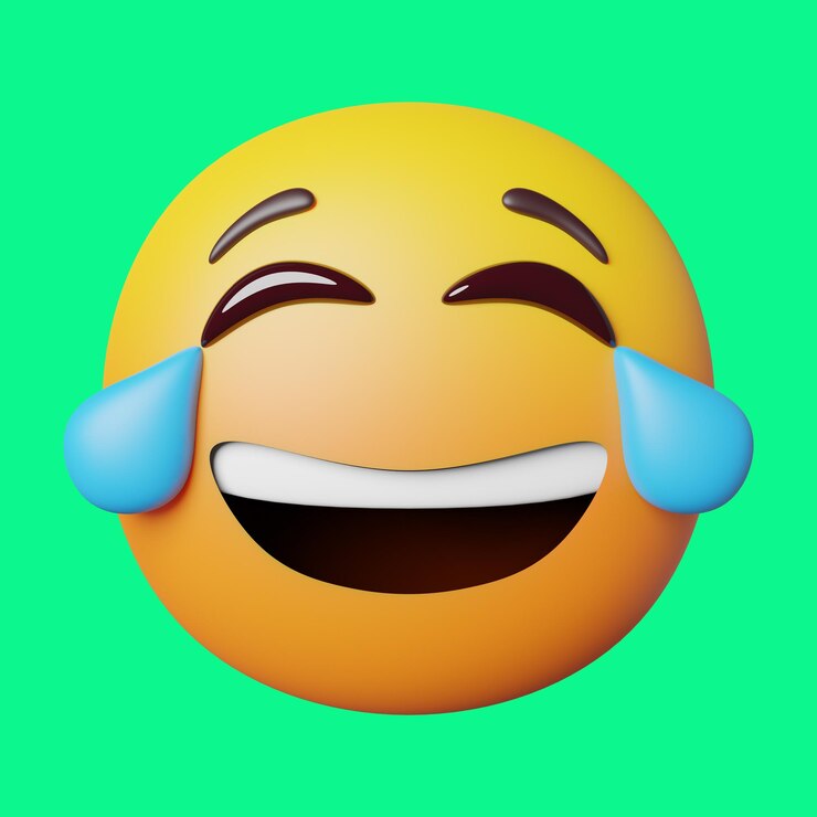 Ein gelbes Emoticon mit einem breiten Lächeln darauf.
