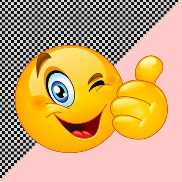 ein gelbes Smiley-Gesicht mit einem großen Lächeln