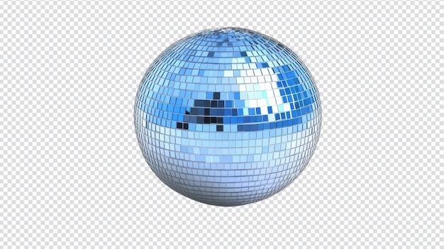 Ein glänzender Disco-Kugel reflektiert das Licht auf einem weißen Hintergrund Perfekt für Partythemen Musikveranstaltungen oder Tanzfläche Dekor
