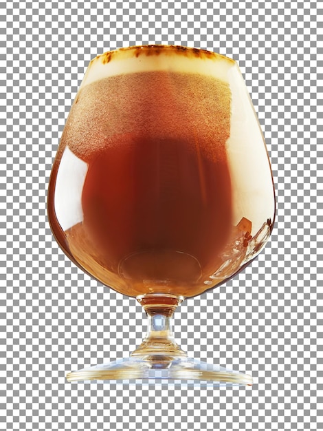 Ein glas bier mit transparentem hintergrund