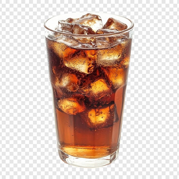 PSD ein glas cola mit eis