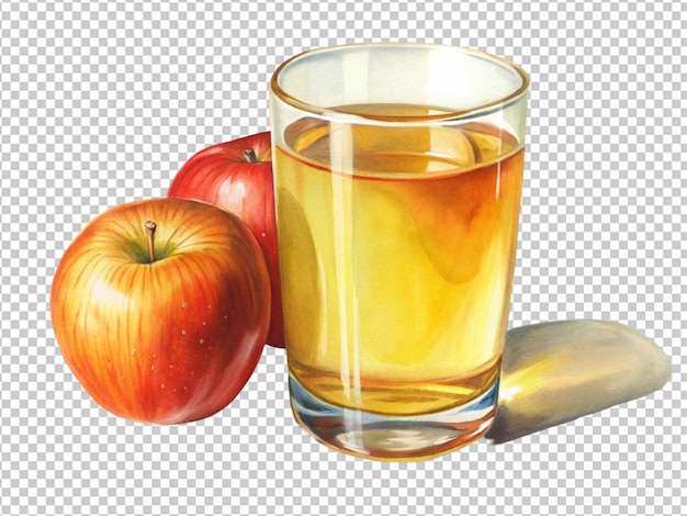 PSD ein glas frischer apfelsaft