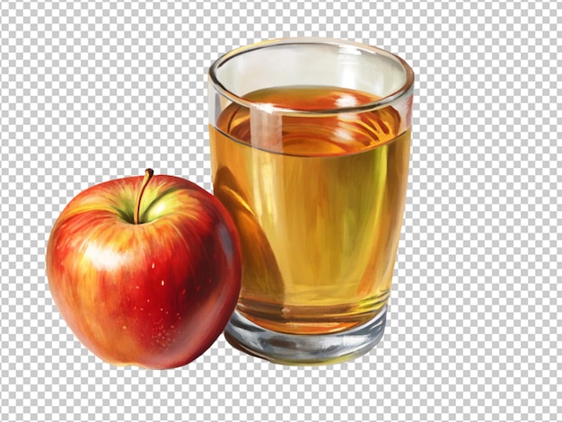 PSD ein glas frischer apfelsaft