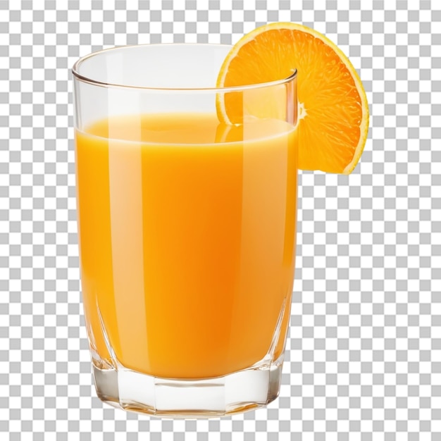 PSD ein glas orangensaft mit durchsichtigem hintergrund