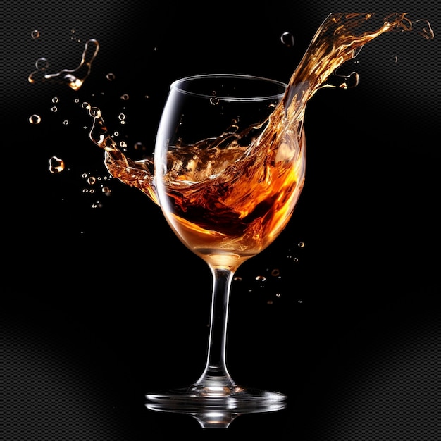 ein Glas Wein spritzt
