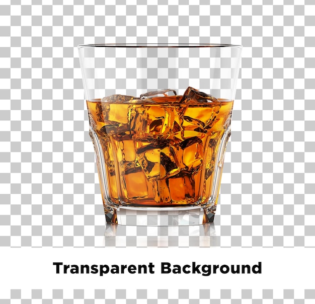 ein Glas Whiskey mit einem Bild eines Getränks darin