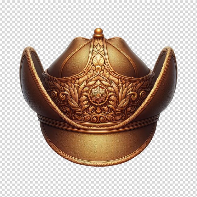 PSD ein goldener helm mit einem goldenen design