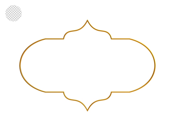 PSD ein goldener rahmen mit einem goldenen rand