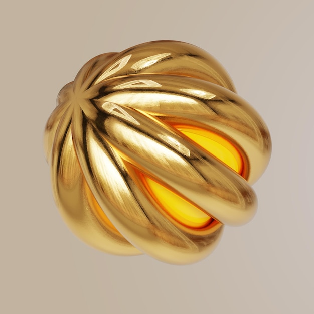 ein goldener Ring mit einem Bündel Bananen darauf
