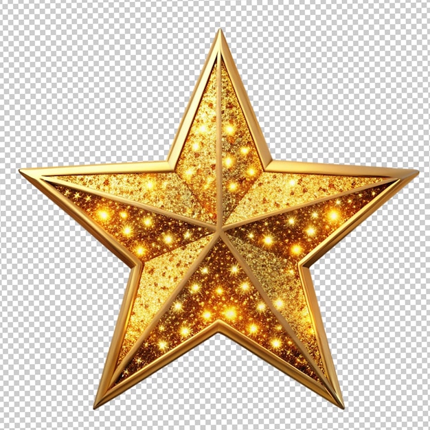 ein goldener Stern mit einem Stern darauf