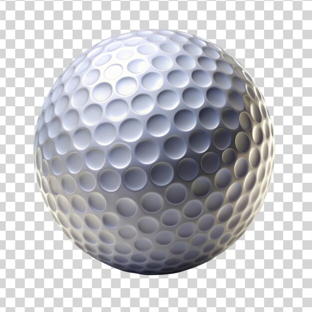 Ein golfball, der auf einem durchsichtigen hintergrund isoliert ist