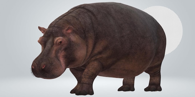 ein großer Nilpferd mit einem großen Kopf und Ohren