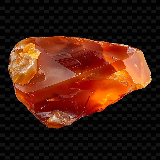 PSD ein großer orangefarbener diamant, der gebrochen und schwarz ist