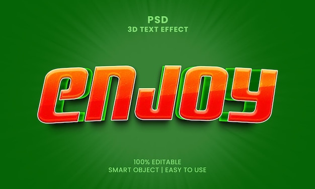 Ein grüner Hintergrund mit dem Text 3D-Effekt.