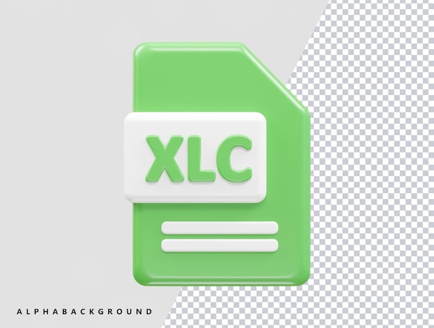 Ein grüner Ordner mit dem Wort xlc darauf.