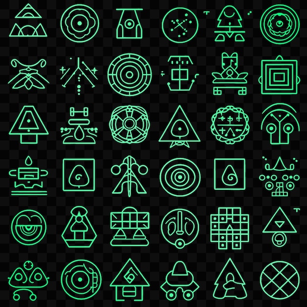 Ein grüner und schwarzer hintergrund mit einem grünen kreis mit einem grüne symbol, auf dem steht 