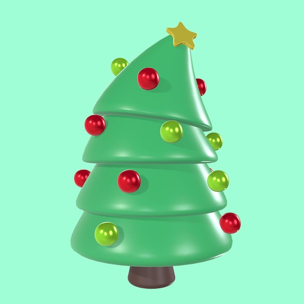 ein grüner Weihnachtsbaum mit einem grünen Baum darauf