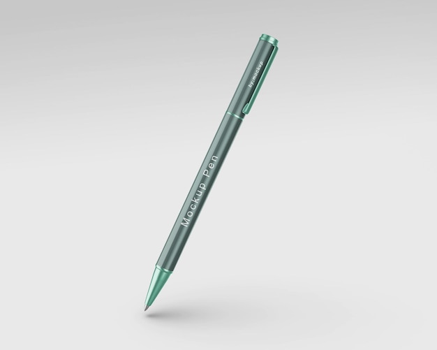 PSD ein grünes stift-mockup-psd mit dem wort stift darauf