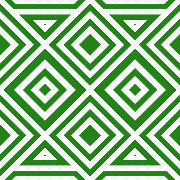 ein grünes und weißes geometrisches Muster mit den weißen Quadraten auf der Unterseite