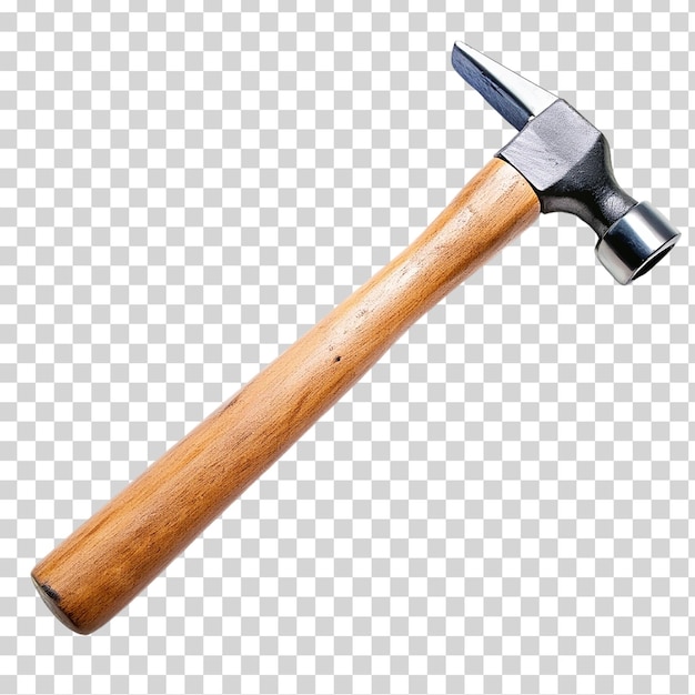 Ein hammer auf durchsichtigem hintergrund