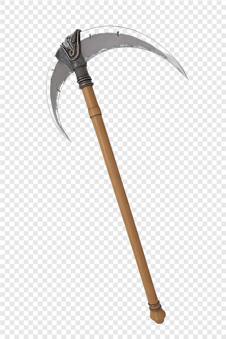 PSD ein hammer mit einem holzgriff auf einem durchsichtigen hintergrund