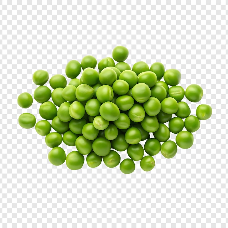 PSD ein haufen frischer grüner erbsen