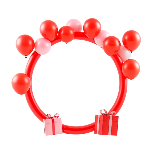 Ein Haufen schwimmender Ballons isoliert