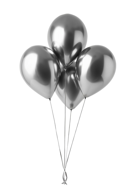 Ein Haufen schwimmender Ballons isoliert