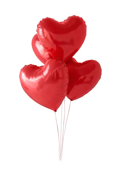 Ein Haufen schwimmender Ballons isoliert