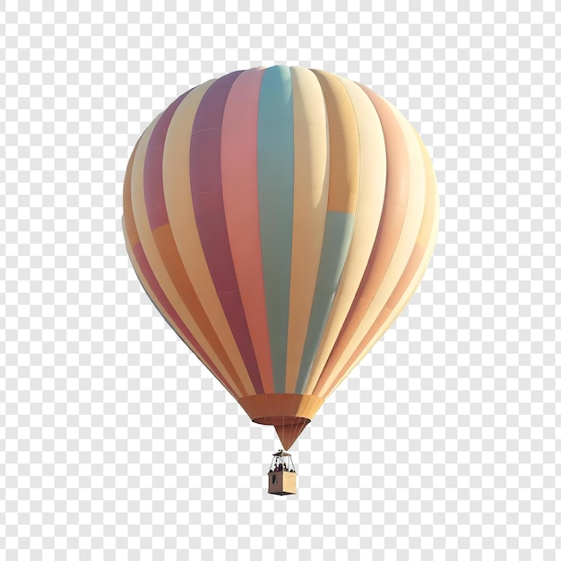 ein Heißluftballon mit bunten Streifen
