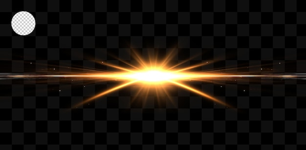 Ein heller Lichtblitz auf transparentem Hintergrund