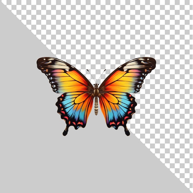 Ein im Hintergrund isolierter Schmetterling