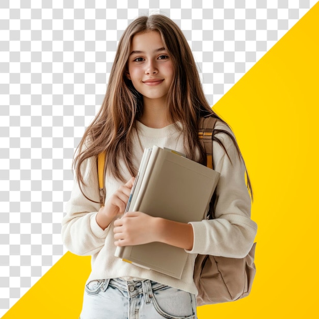 Ein junges PNG-Studentenmädchen lächelt glücklich
