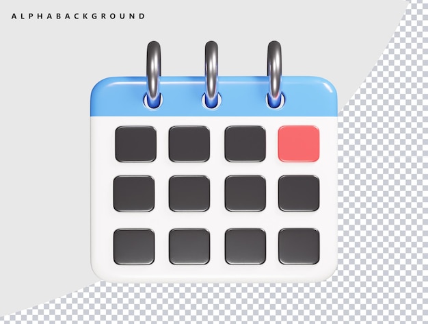ein Kalender mit einer blauen Oberseite, auf der geschrieben ist: "Zurück nach unten"