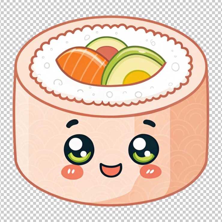 PSD ein kawaii 3d photo png auf durchsichtigem hintergrund