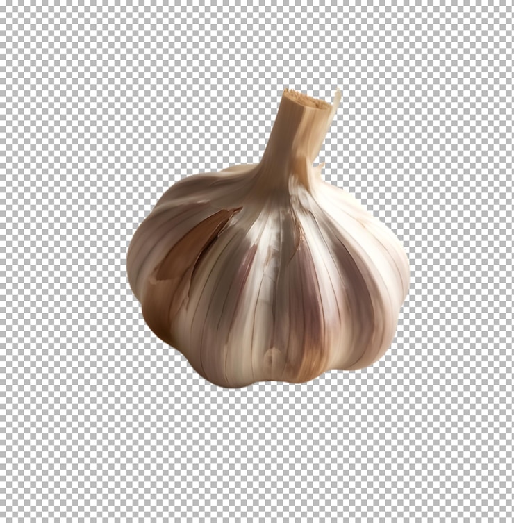 PSD ein knoblauch auf durchsichtigem hintergrund