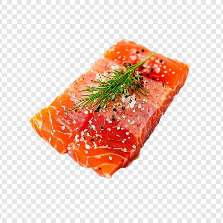 PSD ein köstliches mariniertes lachsfilet mit dill, sesam und pfeffer