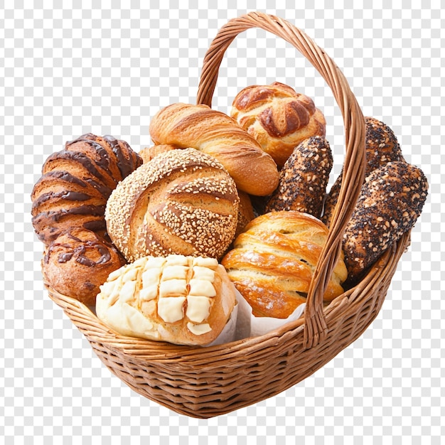 Ein Korb voller frisch gebackenes Brot