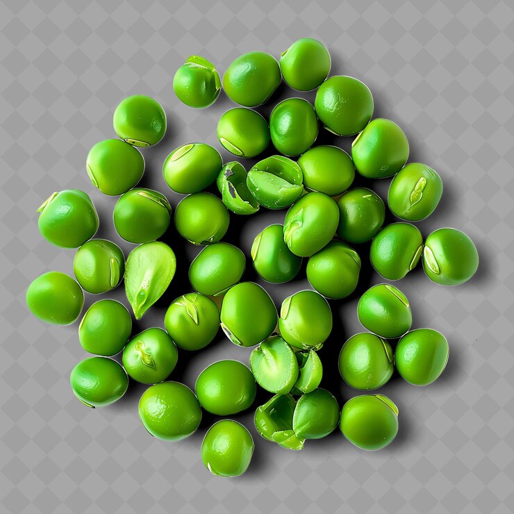 PSD ein kreis aus grünen erbsen mit einem kreis aus greinen erbsen