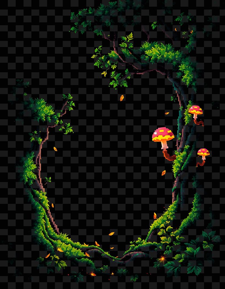 PSD ein kreis gelber blumen mit grünem hintergrund