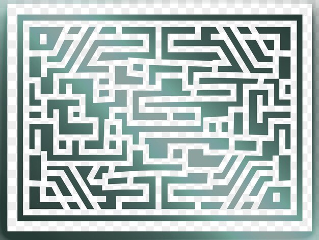 Ein labyrinth mit einem weißen quadrat darauf