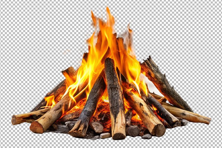 PSD ein lagerfeuer ist für gemütliche zusammenkünfte im freien und wärme unerlässlich