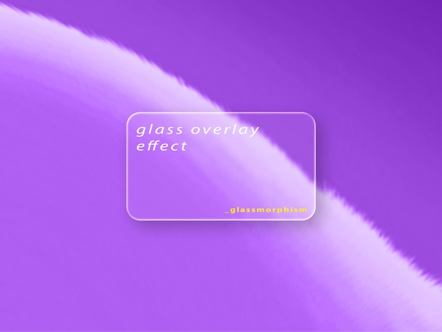ein lila Hintergrund mit einem klaren Glas-Effekt