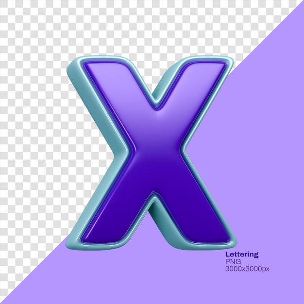 ein lila und blaues X-Logo mit lila Hintergrund