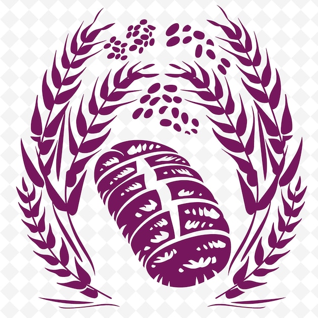 PSD ein lila und lila logo mit einer lila blume darauf
