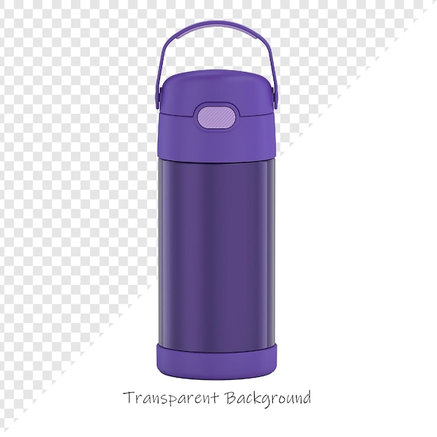 ein lila Wasserkühler mit einem Griff, auf dem steht personalisiert