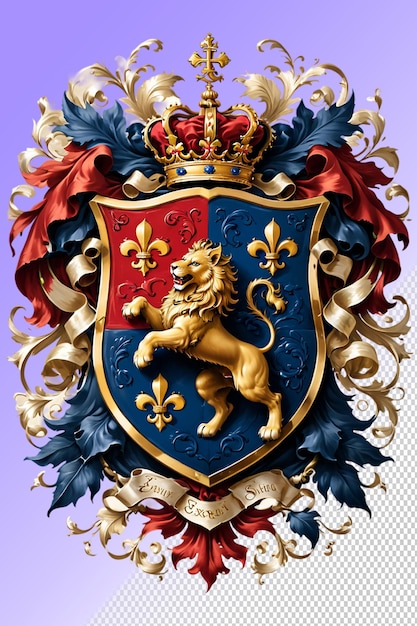 Ein löwe mit einer krone auf dem kopf ist das symbol für löwen